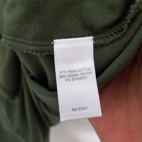 J. Jill  Short Sleeve Button Up Dress with Pockets Green Stretch Size M - Picture 6 of 6